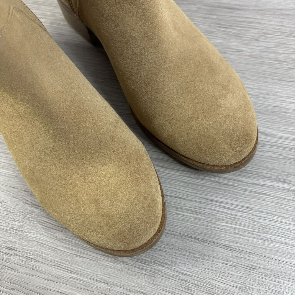 Lucky Brand Prenma Suede Heeled Ankle Booties Beich Women's Sz 8.5/39 LKNW - Picture 7 of 14